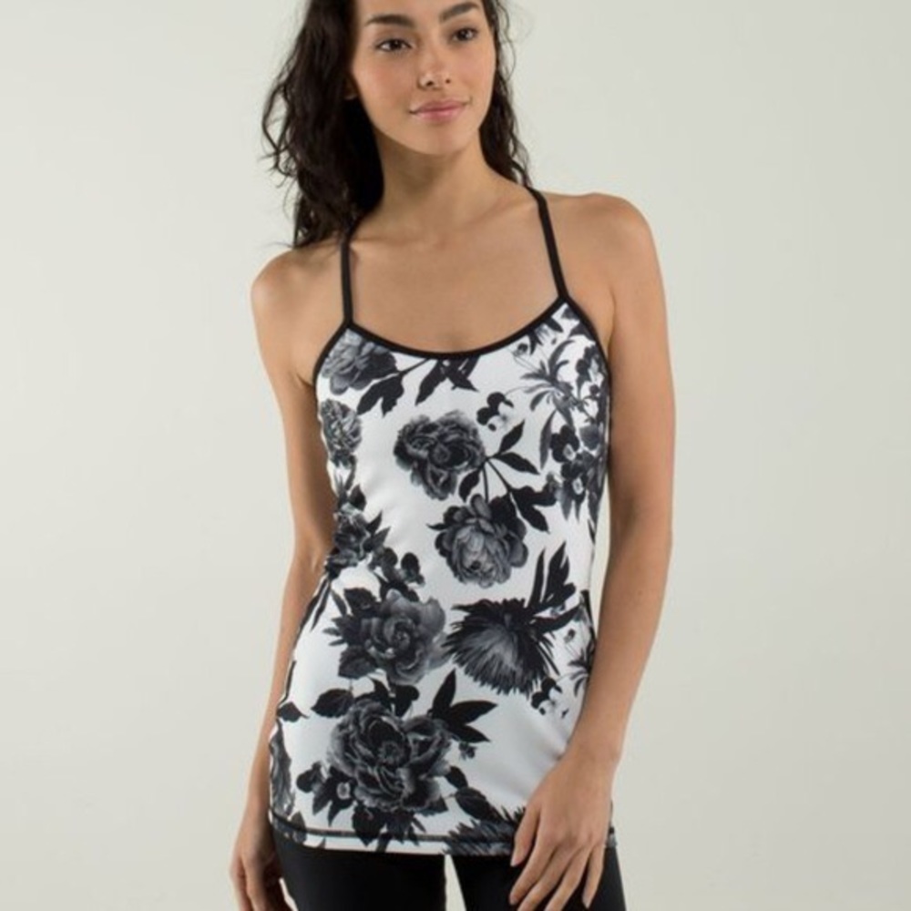 Lululemon Power Y tank Brisk Bloom Size 4